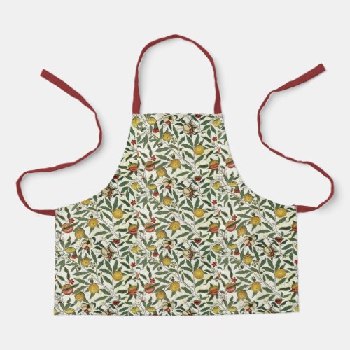 William Morris Vintage Fruit Yellow Red Green Apron