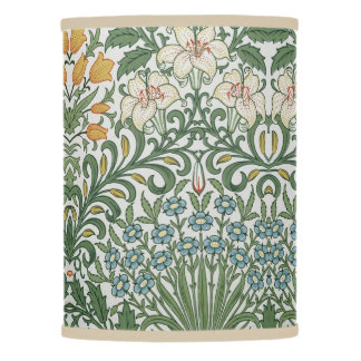 William Morris Vintage Garden Green Blue Yellow Lamp Shade