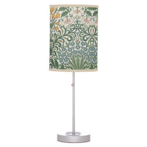  William Morris Vintage Garden Green Blue Yellow Table Lamp