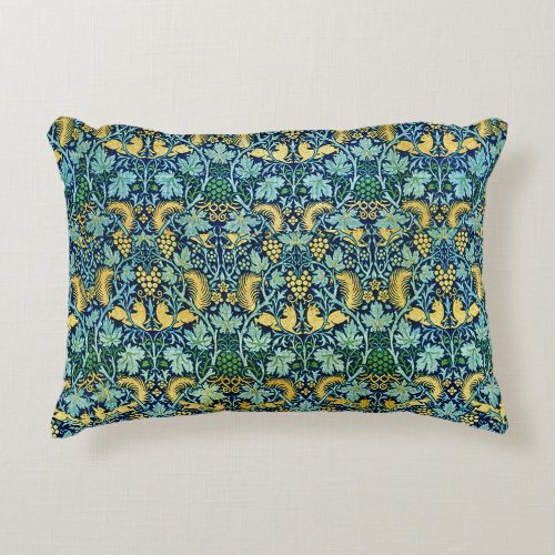 William Morris Vintage Gold Green Blue  Accent Pillow