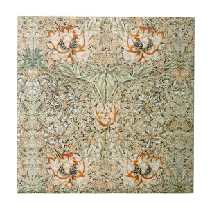 William*Morris Vintage Honeysuckle Floral Ceramic Tile
