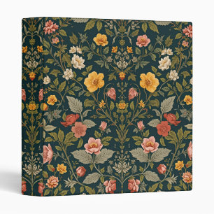 William Morris vintage Honeysuckle Floral Pattern 3 Ring Binder