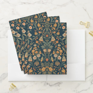 William Morris vintage Honeysuckle Floral Pattern Pocket Folder