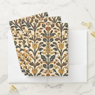 William Morris vintage Honeysuckle Floral Pattern Pocket Folder
