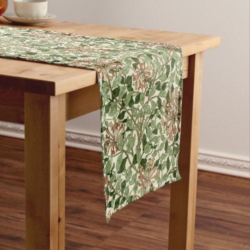 William Morris Vintage Honeysuckle Pattern Short Table Runner