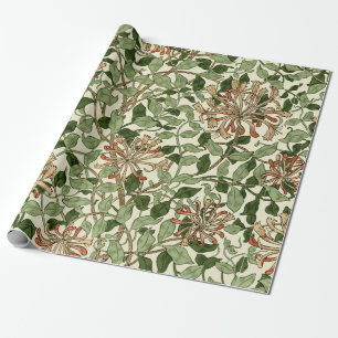 William Morris Vintage Honeysuckle Pattern Wrapping Paper