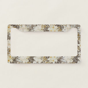 William Morris Vintage Hyacinth Floral Art Nouveau License Plate Frame