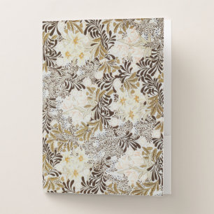 William Morris Vintage Hyacinth Floral Art Nouveau Pocket Folder