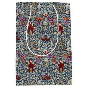 William Morris Vintage Indigo Floral Pattern Medium Gift Bag
