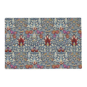 William Morris Vintage Indigo Floral Pattern Placemat