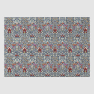 William Morris Vintage Indigo Floral Pattern Tissue Paper