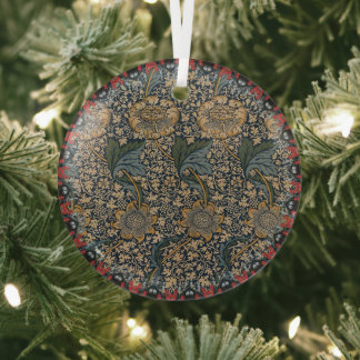 William Morris Vintage Kennet Pattern Glass Ornament