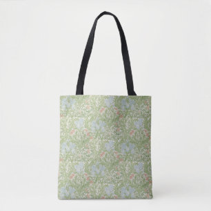 William Morris Vintage Leaves Floral Bird Iris Tote Bag