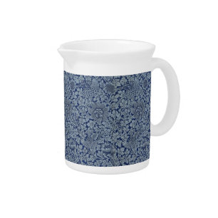 William Morris Vintage Pattern Bird and Anemone Beverage Pitcher