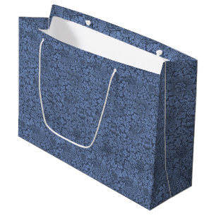 William Morris Vintage Pattern Bird and Anemone   Large Gift Bag