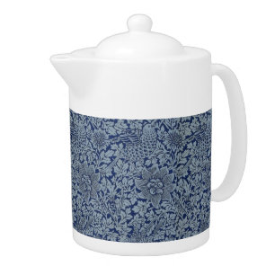 William Morris Vintage Pattern Bird and Anemone Teapot