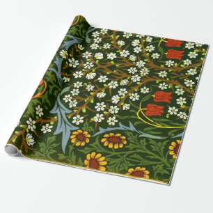 William Morris vintage pattern, Blackthorn Wrapping Paper