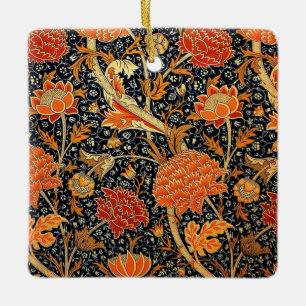 William Morris vintage pattern, Cray Ceramic Ornament