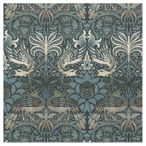 William Morris Vintage Peacock and Dragon Pattern Fabric