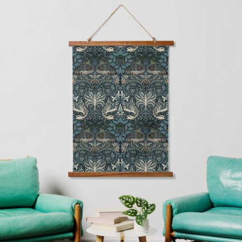 William Morris Vintage Peacock and Dragon Pattern Hanging Tapestry