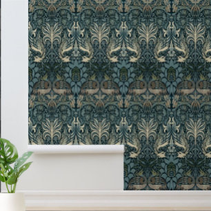 William Morris Vintage Peacock and Dragon Pattern Wallpaper