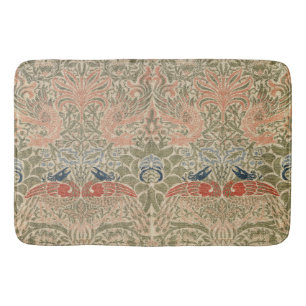 William Morris Vintage Peacock & Dragon Wallpaper Bath Mat