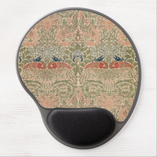William Morris Vintage Peacock & Dragon Wallpaper Gel Mouse Pad