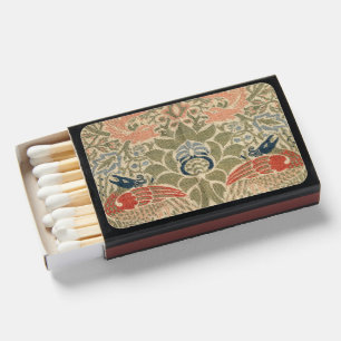 William Morris Vintage Peacock & Dragon Wallpaper Matchboxes