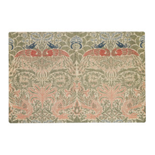 William Morris Vintage Peacock & Dragon Wallpaper Placemat
