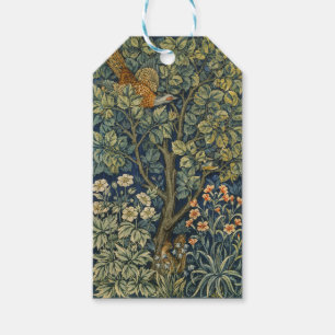 William Morris Vintage Pheasant Squirrel Flower Gift Tags