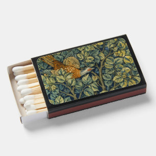 William Morris Vintage Pheasant Squirrel Flower Matchboxes