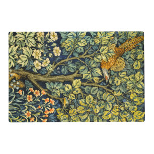 William Morris Vintage Pheasant Squirrel Flower Placemat