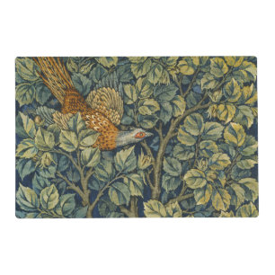 William Morris Vintage Pheasant Squirrel Flower Placemat