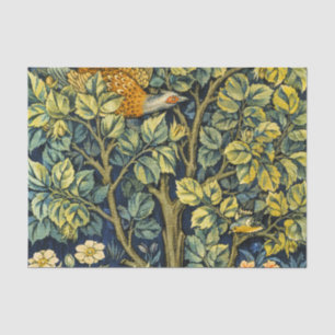 William Morris Vintage Pheasant Squirrel Flower Tissue Paper