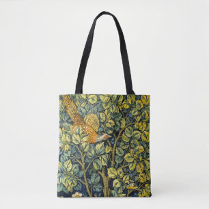 William Morris Vintage Pheasant Squirrel Flower Tote Bag