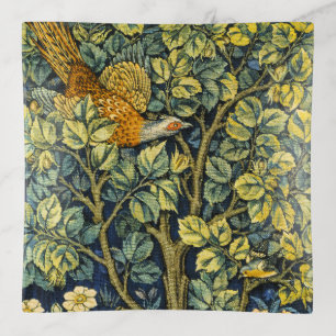 William Morris Vintage Pheasant Squirrel Flower Trinket Tray