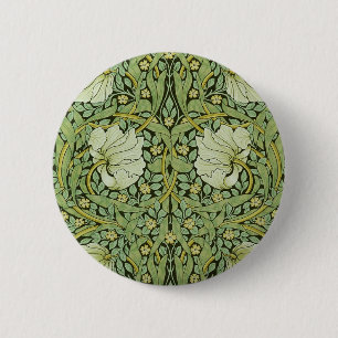 William Morris Vintage Pimpernel Floral Pattern Button