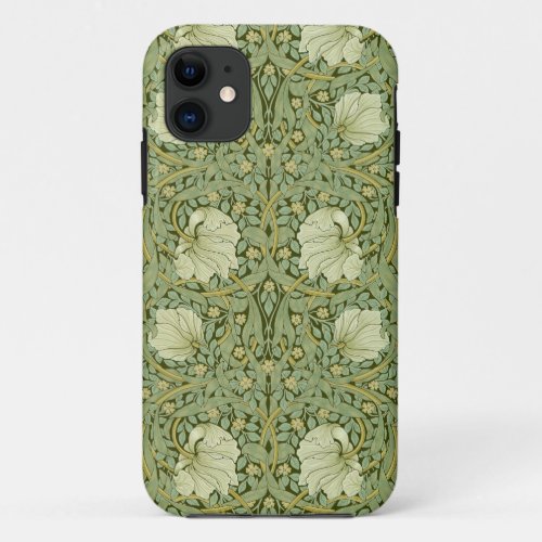 William Morris Vintage Pimpernel Floral Pattern iPhone 11 Case