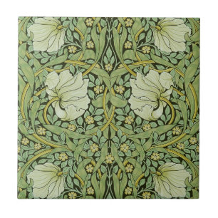William Morris Vintage Pimpernel Floral Pattern Ceramic Tile