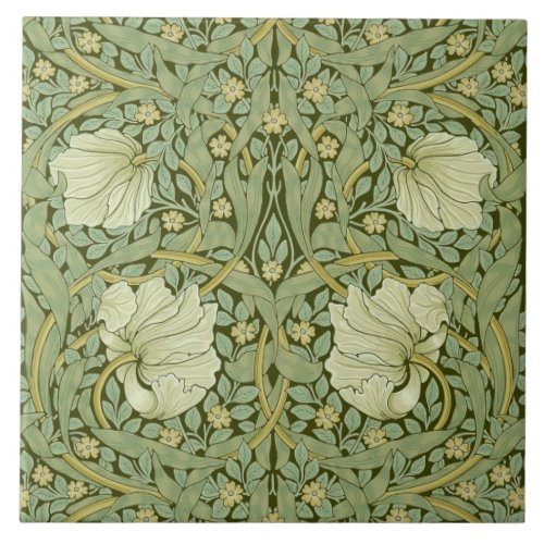 William Morris Vintage Pimpernel Floral Pattern Ceramic Tile