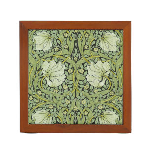 William Morris Vintage Pimpernel Floral Pattern Desk Organizer