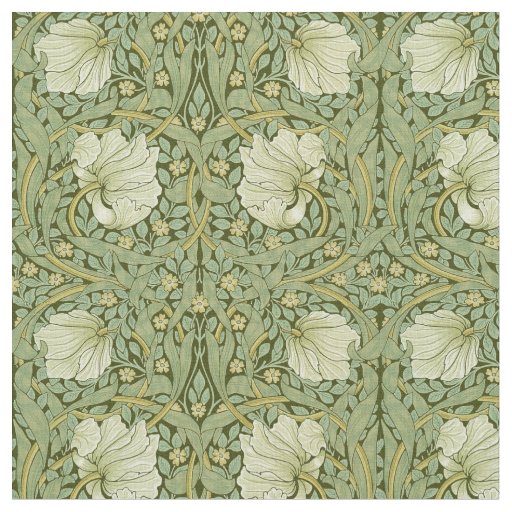 William Morris Vintage Pimpernel Floral Pattern Fabric | Zazzle