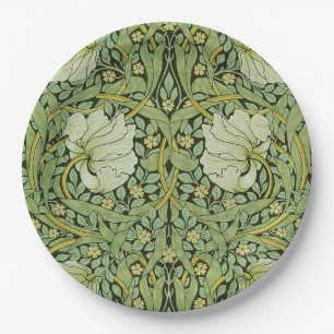 William Morris Vintage Pimpernel Floral Pattern Paper Plates