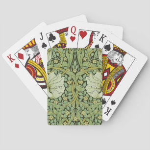 William Morris Vintage Pimpernel Floral Pattern Poker Cards