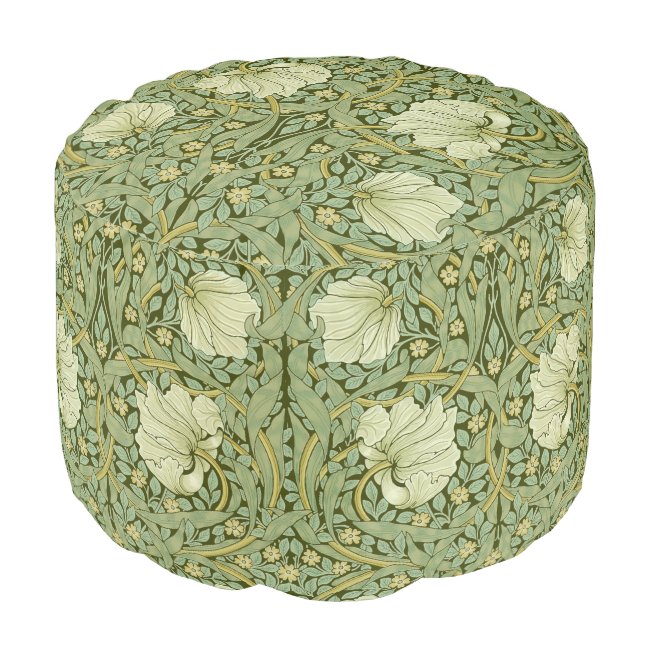 William Morris Vintage Pimpernel Floral Pattern Pouf