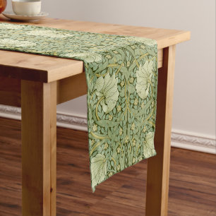 William Morris Vintage Pimpernel Floral Pattern Short Table Runner