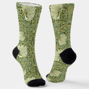 William Morris Vintage Pimpernel Floral Pattern Socks