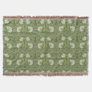 William Morris Vintage Pimpernel Floral Pattern Throw Blanket