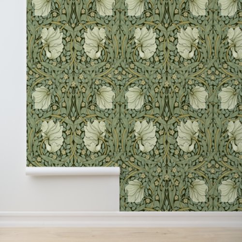 William Morris Vintage Pimpernel Floral Pattern Wallpaper