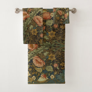 William Morris vintage Pimpernel Pre-Raphaelite Bath Towel Set